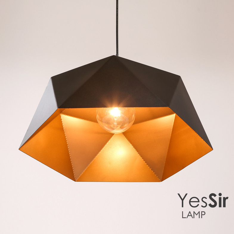 โคมไฟห้อยเพดานทรงเรขาคณิต