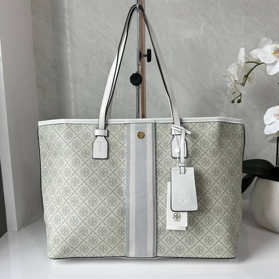 Tory monogram coated canvas tote bag (แอดไลน์ก่อนสั่งซื้อ)