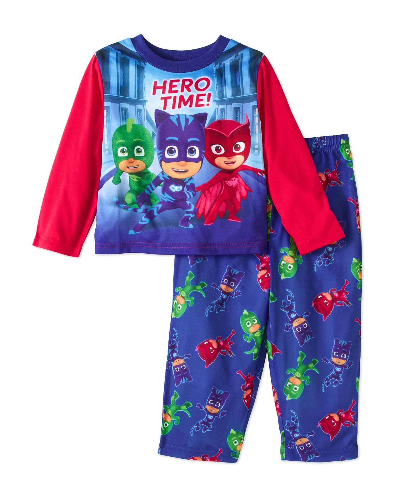 ชุดนอนแขนยาวขายาว PJ Masks Toddler Boys Long Sleeve Top With Pants 2-Piece Pajama Set ไซส์ 5T จากอเมริกา