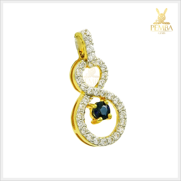 จี้ไพลิน ทองแท้ ดีไซน์สวยเก๋ ใส่เข้ากับสร้อยดูมีสไตล์