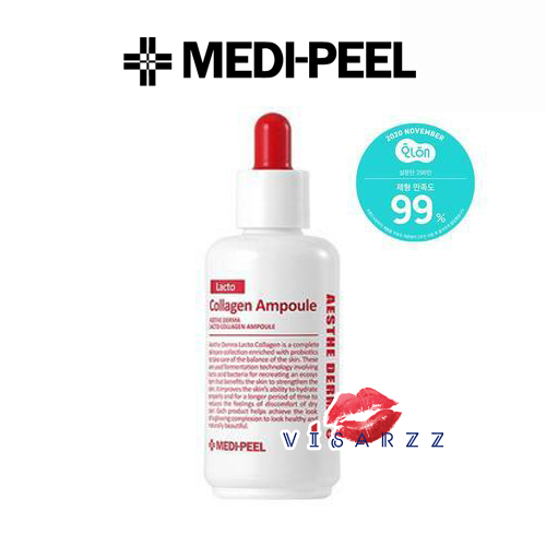 Medi-Peel Red Lacto Collagen Ampoule 70mL เมดิพีล แอมพูลคอลลาเจนเข้มข้น ช่วยบำรุง ฟื้นฟูผิวให้เนียนกระชับ รวมถึงรูขุมขนกระชับ ผิวเรียบเนียนยิ่งขึ้น