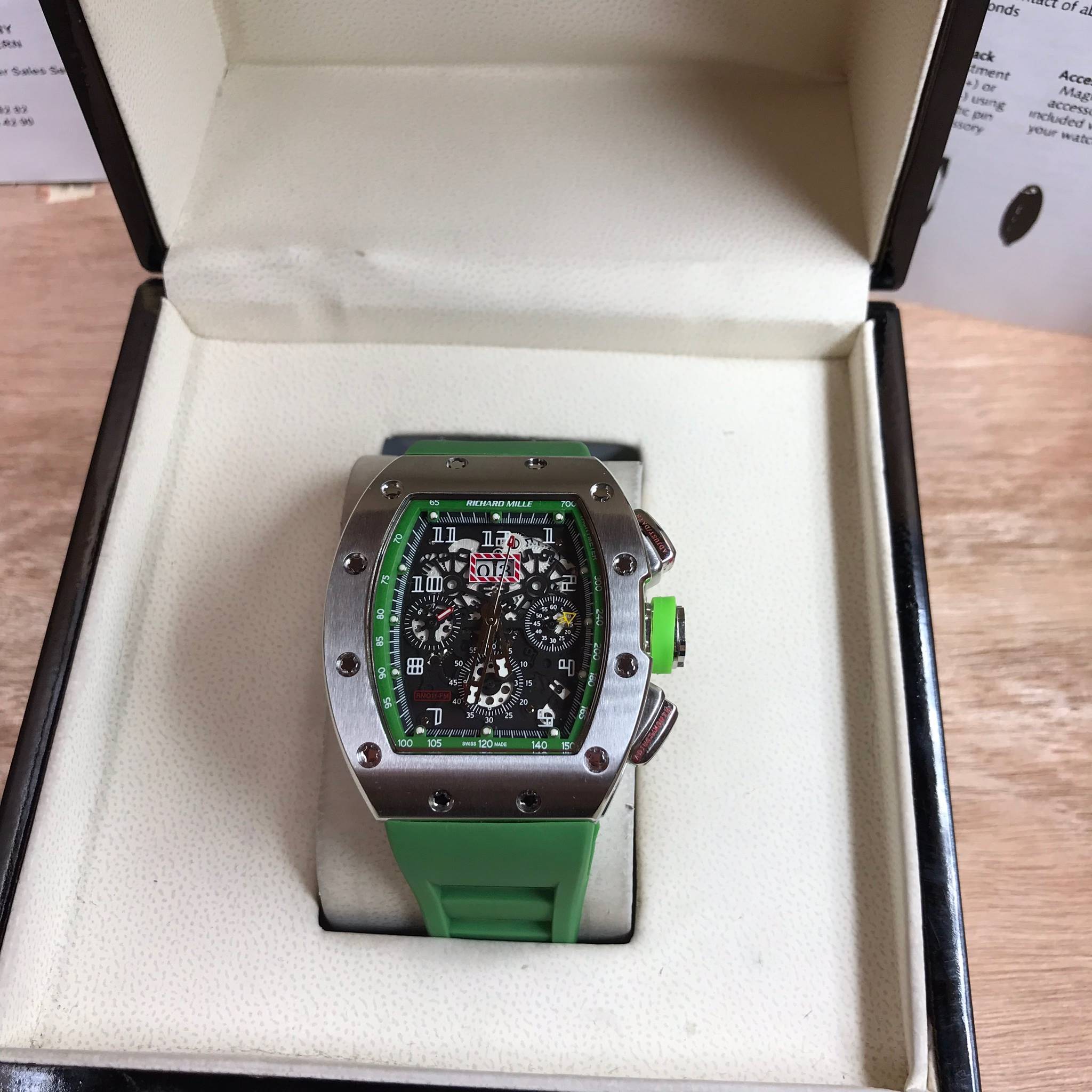 นาฬิกา Richard Mille RM011-FM Silver green - Mirror Swiss