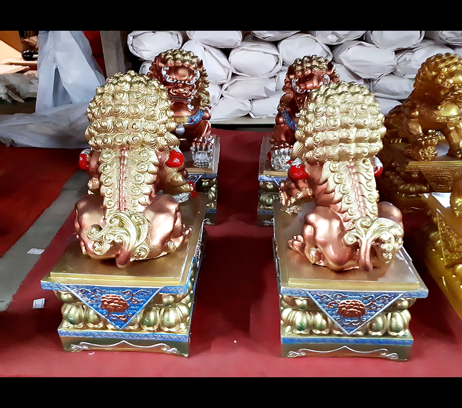 รูปหล่อ รูปปั้น สิงห์โตจีน เนื้อเรซิ่น (น้ำหนักเบา) (ขายปลีก ขายส่ง)