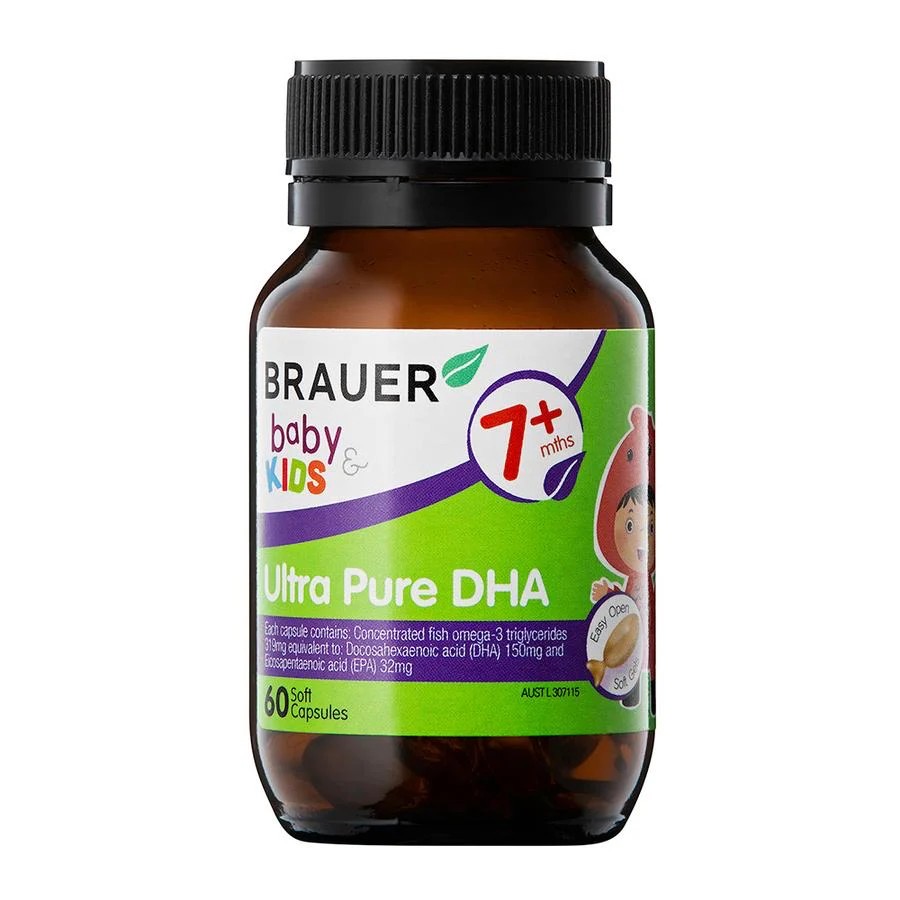 น้ำมันปลาบริสุทธิ์เข้มข้นสำหรับเด็ก BRAUER Baby & Kids Ultra Pure DHA