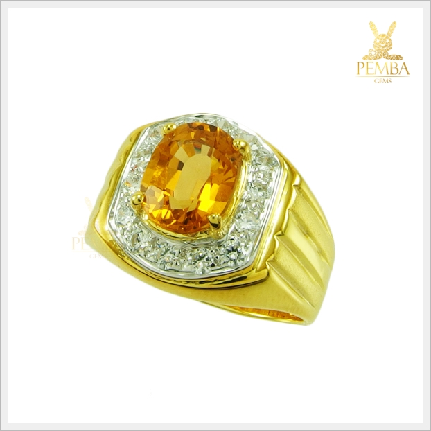 แหวนซิทริน เงินแท้ชุบทอง ใส่เสริมบารมี เพิ่มความมั่นใจ แหวนพลอยแท้