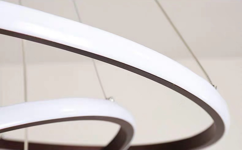 โคมไฟแขวนเพดานทรงวงแหวนกลม LED สไตล์โมเดิร์นปรับเอียงได้ [C-8821]