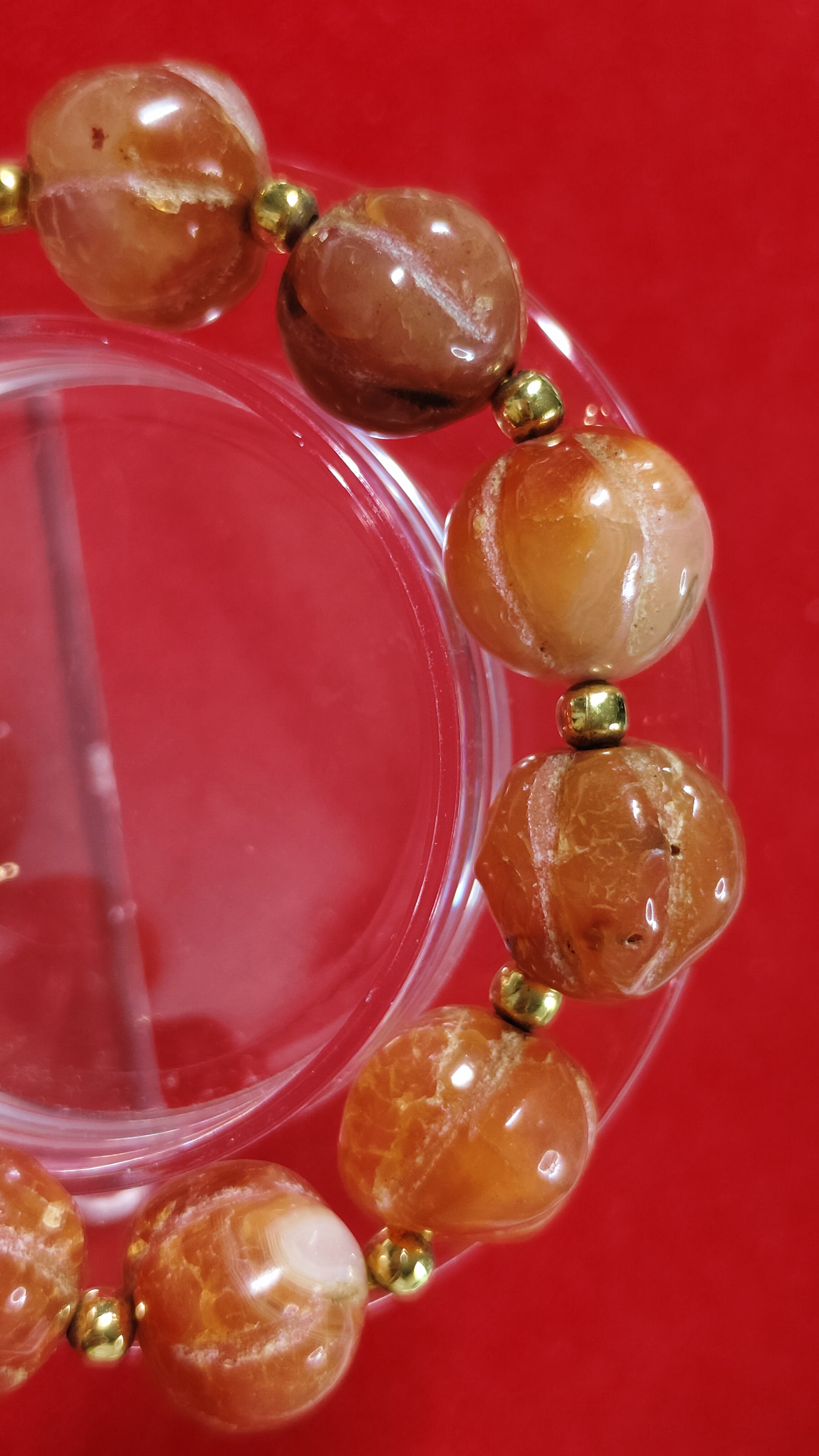 ข้อมือหินคาเนเลี่ยนแกะฟักทองรหัสbh-0035