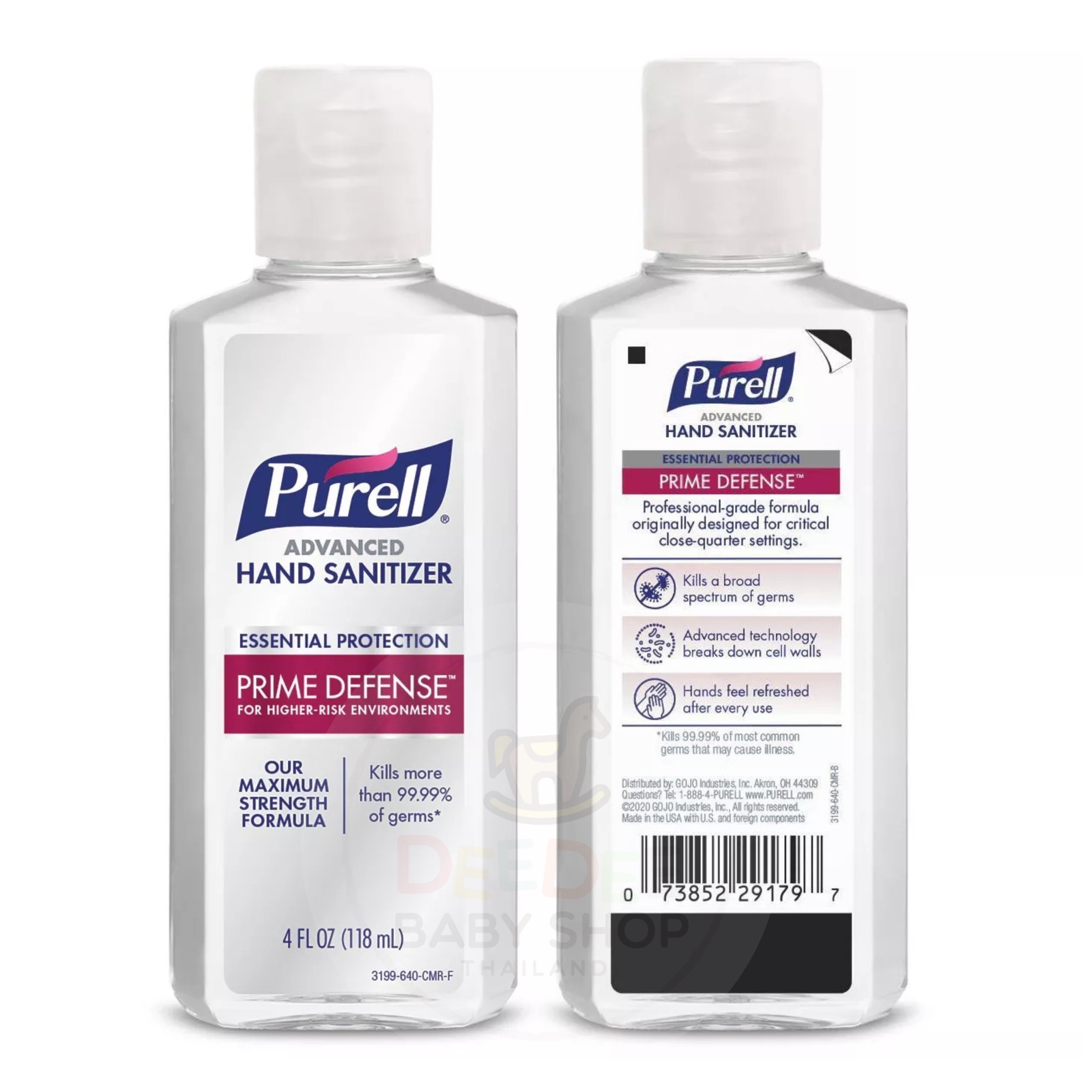 เจลทำความสะอาดมือและกำจัดเชื้อโรค Purell Advanced Hand Sanitizer - PRIME DEFENSE Essential Protection (118mL)