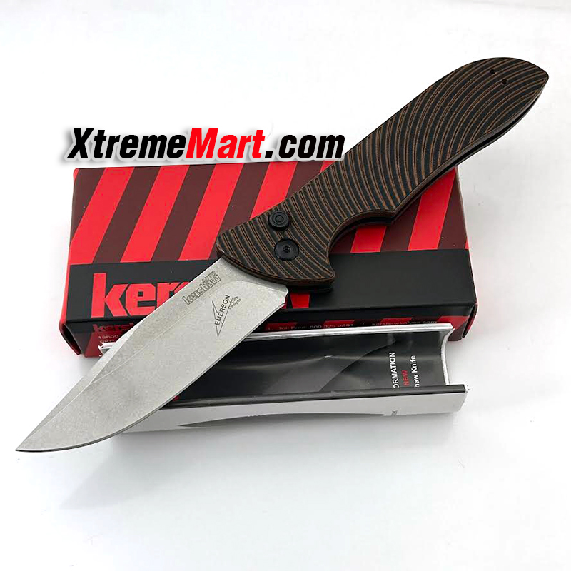 มีดพับ Kershaw7600 ด้ามสีน้ำตาล พกพาง่าย ด้ามจับถนัดมือ มีดเดินป่า มีดแคมป์ปิ้ง