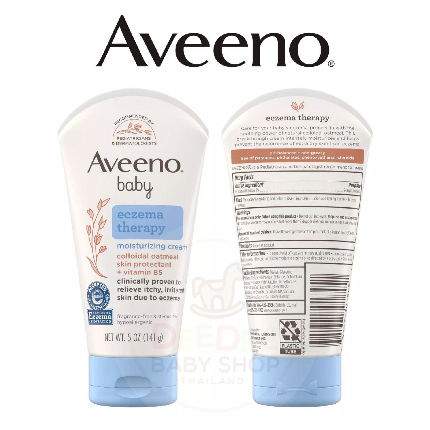 ครีมบำรุงผิวสำหรับทารกและเด็กเล็ก Aveeno Baby Eczema Therapy Moisturizing Cream (5 oz. / 141g)
