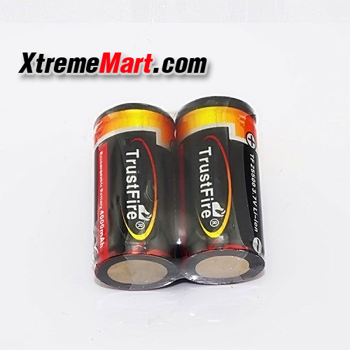 แบตเตอรี่ Trustfire 25500 4000mAh 3.7v li-ion Protected Battery มีวงจรป้องกัน (ก้อนละ)