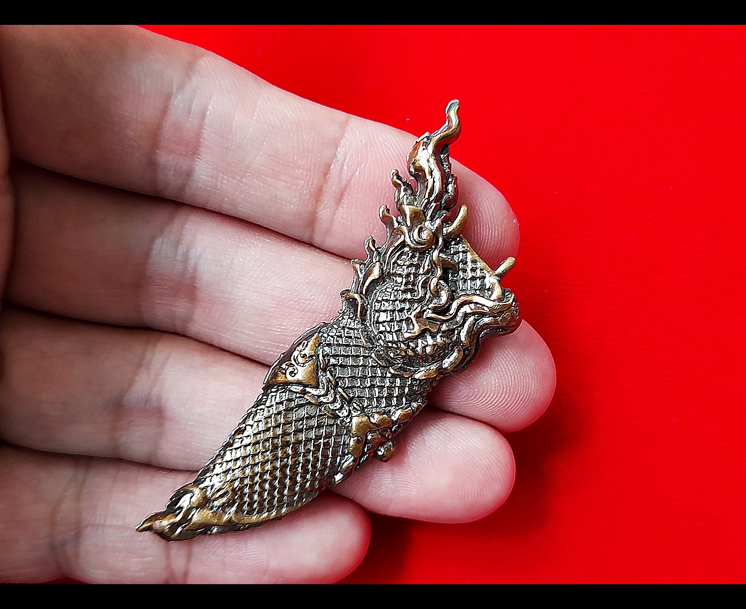 มีดหมอท้าววิรูปักษ์ (ท้าววิรูปักษ์ เทวดาผู้เป็นใหญปกครองพญานาค) หล่อนำฤกษ์ เนื้อสัตตะโลหะ (พิเศษ(เฉพาะหล่อนำฤกษ์)) ปี2564 #รับประกันแท้ - หลวงพ่อหนุน วัดพุทธโมกข์