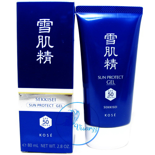 รุ่นพิเศษ แถมโลชั่นขนาด 24mL (ลดพิเศษมากกว่า 40%) Kose Sekkisei Sun Protect Essence Gel SPF50 PA+++ 81 mL ครีมกันแดดรุ่นใหม่ล่าสุด เนื้อเจล เหมาะกับประเทศเมืองร้อน