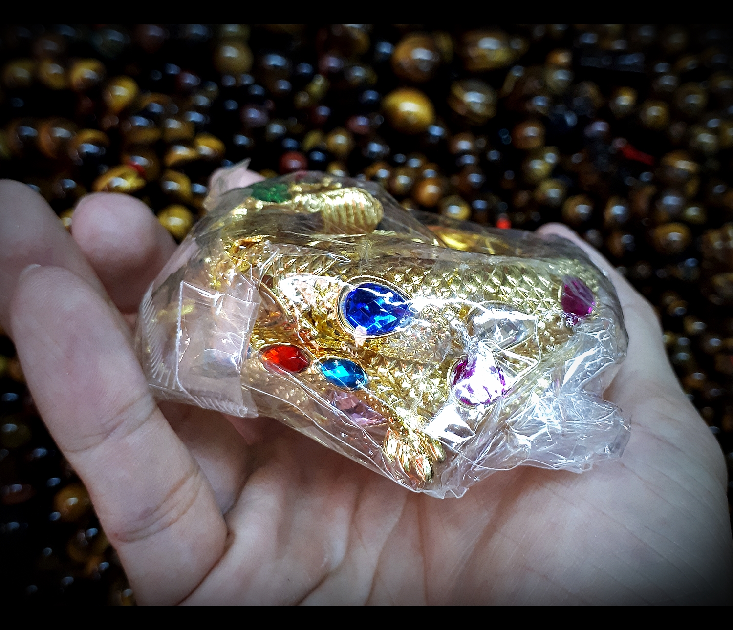 กำไร พญานาค เนื้อโลหะ ประดับพลอยสี