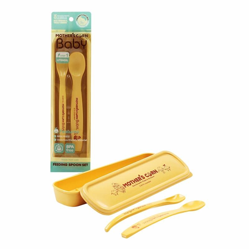 ชุดช้อนป้อนอาหาร Step1 & Step2 จากข้าวโพดปลอดสารพิษพร้อมกล่องบรรจุ Mother's Corn Baby Feeding Spoon Set