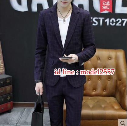 GO6201002 ชุดสูทลายสก็อต,เสื้อสูท,สูทงานเลี้ยง,สูทงานแต่ง,สูททำงาน,สูทผู้ชาย,สูทผู้หญิง,ชุดพนักงาน,เครื่องแบบพนักงาน,ยูนิฟอร์ม GO6201002 สีภาพ M-3XL