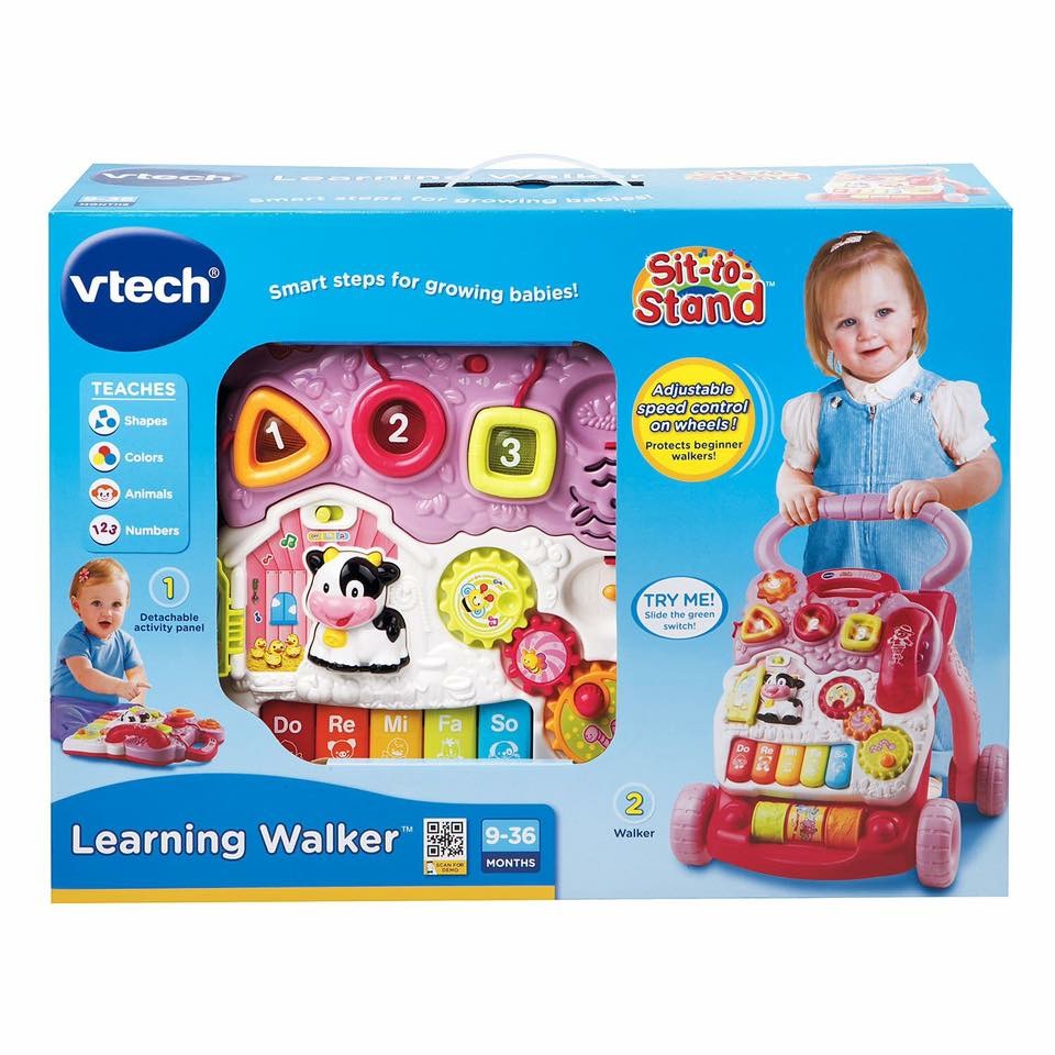 รถผลักเดินปรับหนืดได้ VTech Sit-To-Stand Learning Walker - Pink