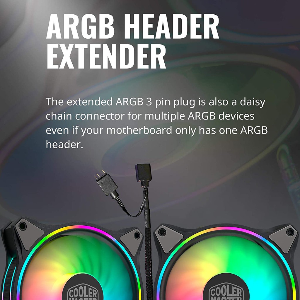 FAN Cooler Master MasterFan MF120 Halo MF120 Halo 2 Duo-Ring ARGB Lighting 120mm #coolermaster