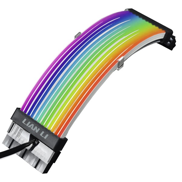 Lian Li Strimer Plus RGB PSU Cable black, 24 Pin Strimmer / Lian Li 8 Pin GPU Power Strimer Plus - 30 cm [8+8 pin]