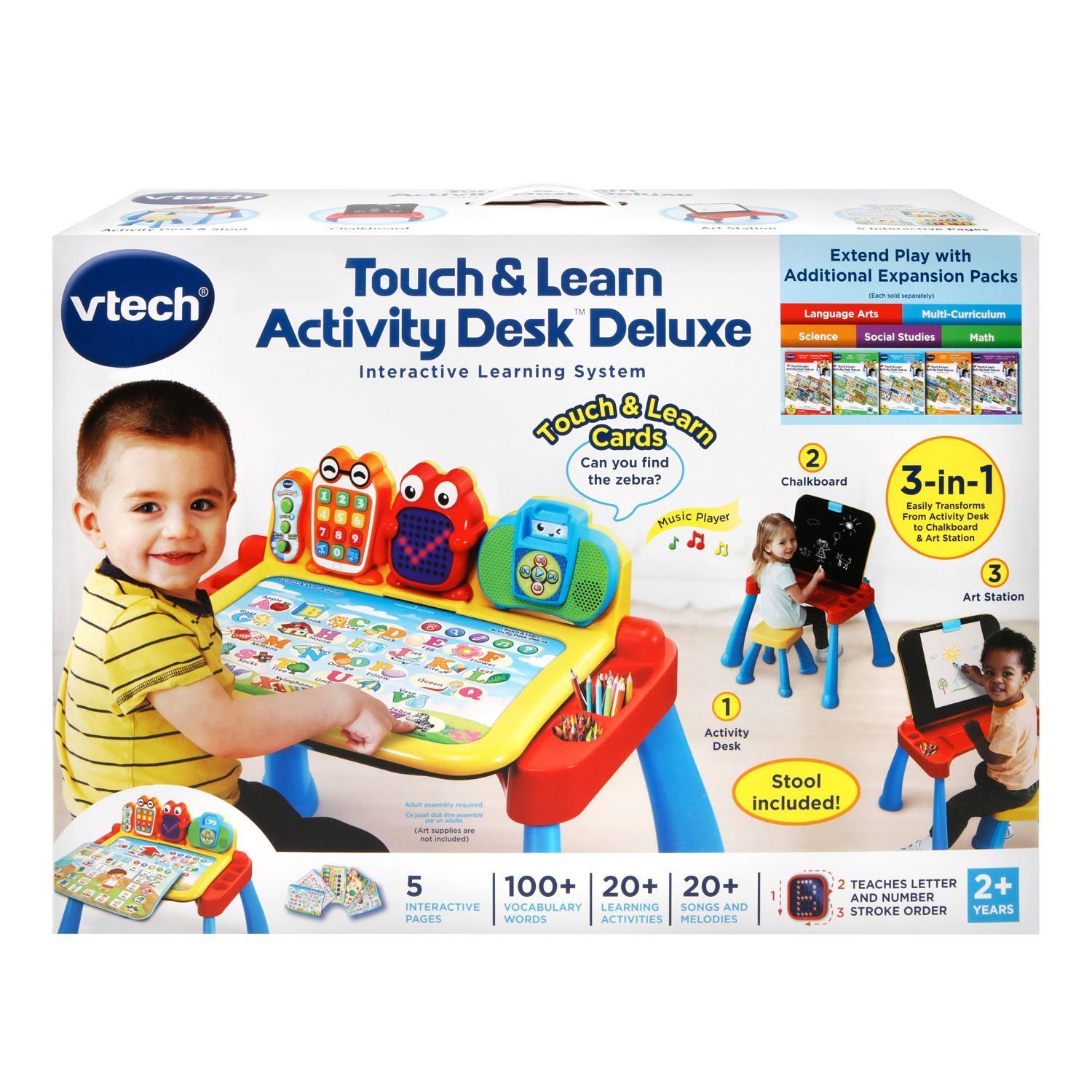 โต๊ะกิจกรรมเสริมพัฒนาการเอนกประสงค์ VTech 3-in-1 Touch and Learn Activity Desk Deluxe