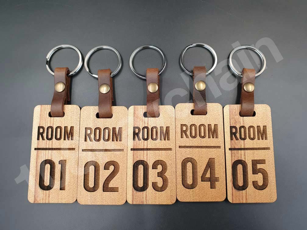 พวงกุญแจไม้สำเร็จรูป สำหรับห้องพัก คอนโด อพาร์ทเม้น