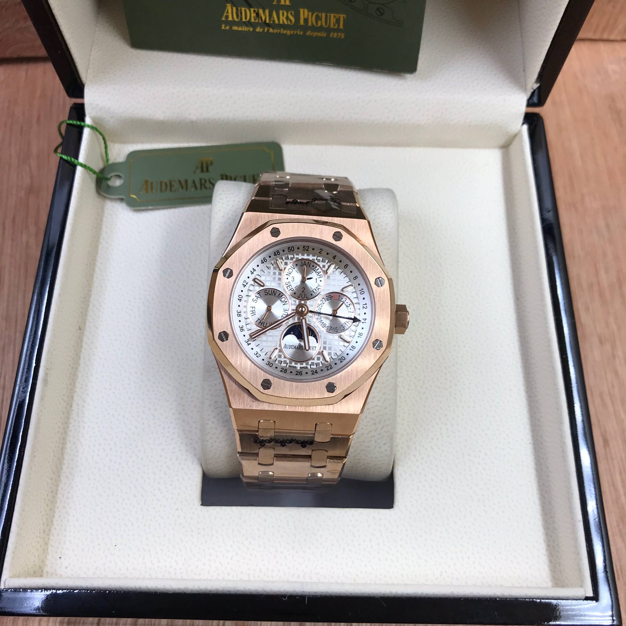 นาฬิกา Audemars Piguet Royal Oak Perpetual Calendar 25820ST Pink Gold งาน CC