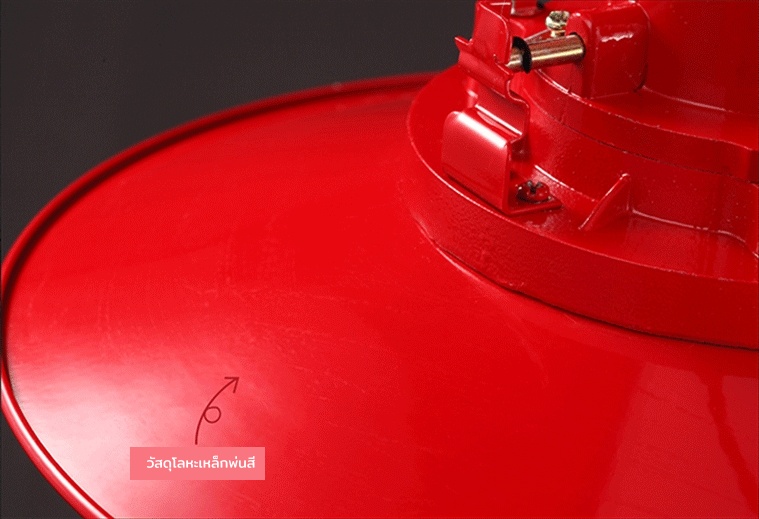 โคมไฟแขวนเพดานสไตล์ American antique มีแก้วครอบหลอดไฟพร้อมตะแกรงเหล็กกันกระแทก [DG001]