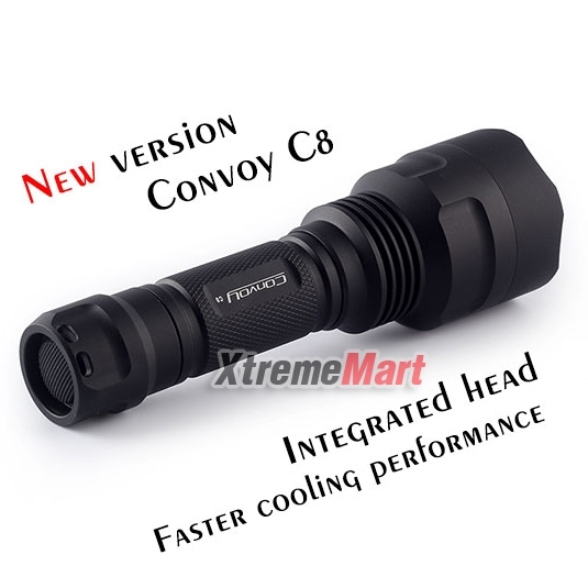ไฟฉาย Convoy C8 แสงขาว XM-L2 U2 LED 1500-Lumens 5-Mode (เฉพาะไฟฉาย)