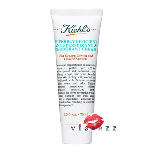 Kiehl's Superbly Efficient Anti-Perspirant & Deodorant Cream 75 ml สบายตัวไม่เหนอะหนะทั้งวัน ครีมระงับกลิ่นกายและลดเหงื่อยาวนานตลอดวัน