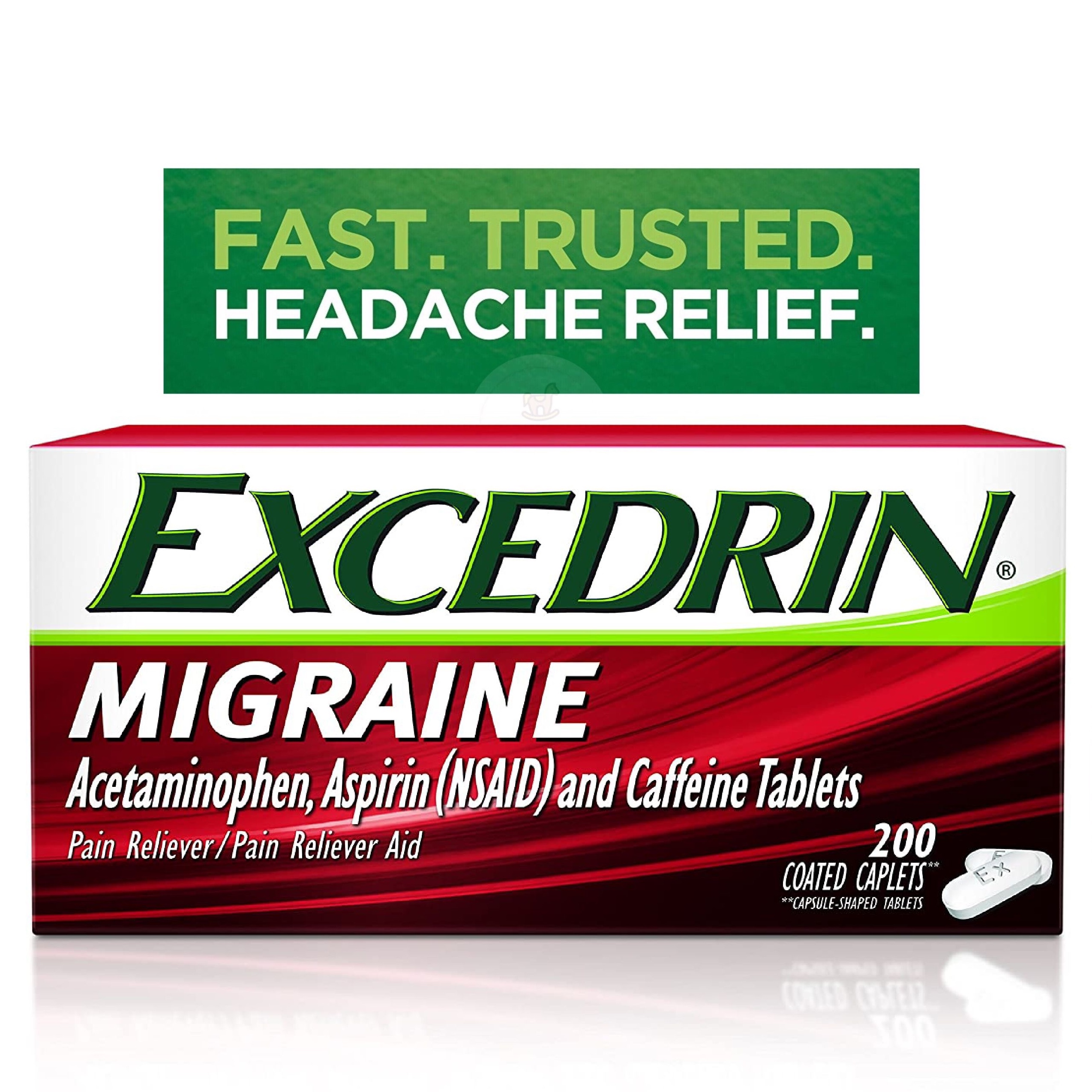 ยาบรรเทาอาการปวดไมเกรน gsk Excedrin Migraine (200 Caplets)
