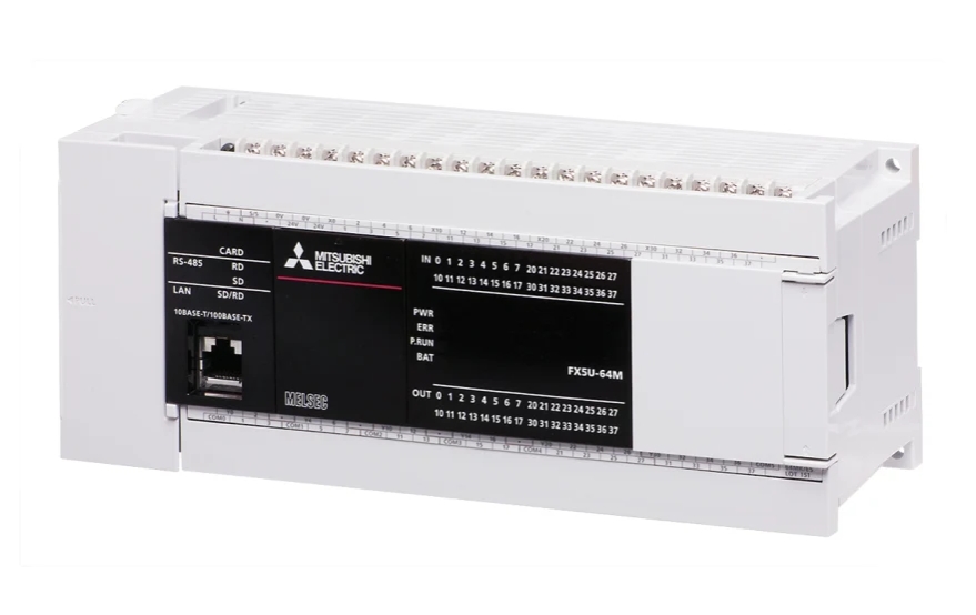 MITSUBISHI PLC MODEL:FX5U-64MR-ES 32 Inputs, 32 Outputs, Relay