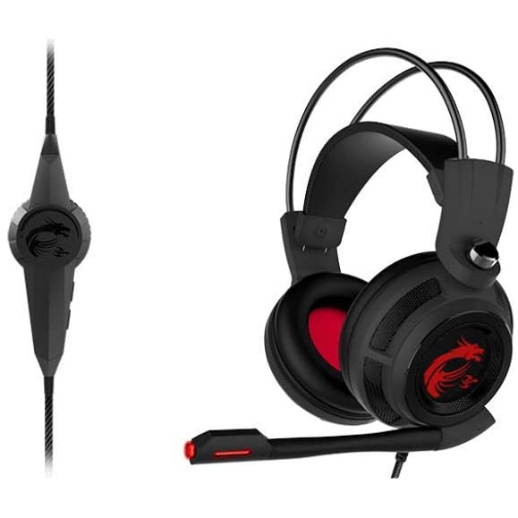 Headset MSI DS502 GAMING 7.1 Surround Sound USB Port หูฟังเกมมิ่ง รับประกันศูนย์2ปี