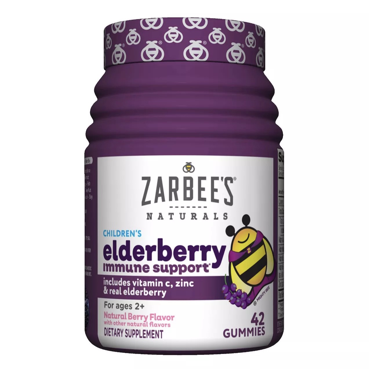 วิตามินเสริมสร้างภูมิคุ้มกันแบบกัมมี่สำหรับเด็ก Zarbee's Naturals Children's Elderberry Immune Support Gummies