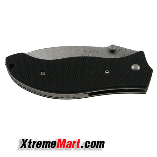 มีดพับ NAVY LINER LOCK G10 HANDEL 440C FOLDING KNIFE K-630