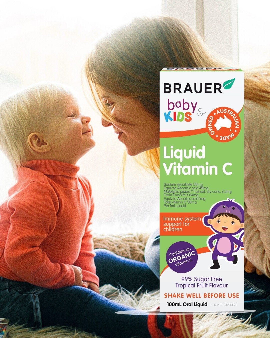 วิตามิน C ชนิดน้ำสำหรับเด็ก BRAUER Kids Liquid Vitamin C