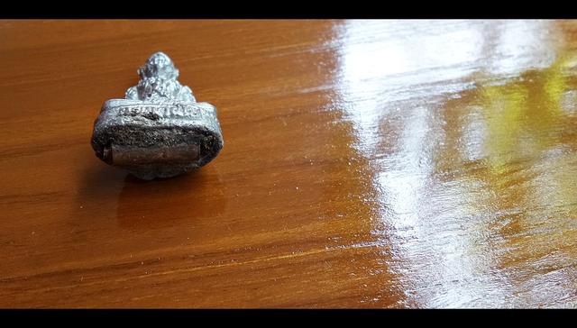 หนุมาน ปราบลงกา เนื้อปรอทผสมเงิน (ฐาน อุดบรรจุ ผงกระโหลกลิง กระดูกช้าง ฝังตะกรุด1ดอก) (มหาอุตแคล้วคลาดคงกระพัน+มหาเสน่ห์+เลื่อนตำแหน่ง) ปี2553 #รับประกันแท้ - หลวงพ่อเณร วัดทุ่งเศรษฐี