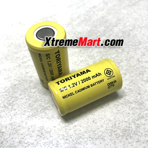 แบตเตอรี่ NICKEL CADMIUM BATTERY TORIYAMA S/C 1.2V / 2000 mAh (ก้อนละ)