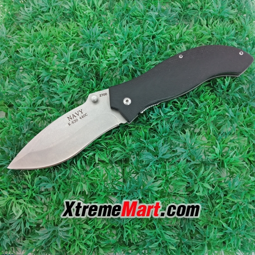 มีดพับ NAVY รุ่น K-630B Liner Lock G10 Handle 440C stainless steel Folding Knife(สีดำ)