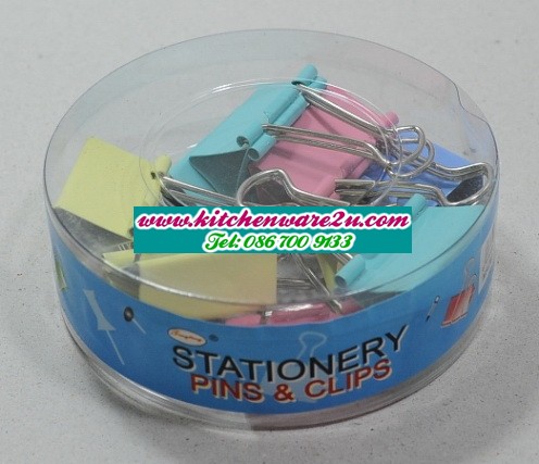P02676 คลิปหนีบ 7 ตัว 41mm.กล่องกลม HY246-4 ราคาส่งต่อ 1 โหล: 12 กล่อง 180 บ/โหล ส่ง 15 บาท ขายส่งทุกอย่าง 20 บาท
