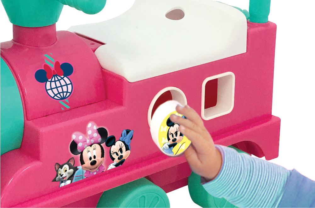 รถขาไถพร้อมกล่องหยอดบล็อค Kiddieland Play 'n Sort Activity Train Ride-On (Minnie Mouse)