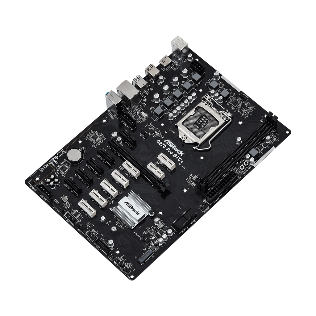 Motherboard Asrock Q270 Pro BTC+ ATX Intel 1151 Socket GEN6 GEN7 เทียบเท่า H110 BTC+ TB250 BTC PRO TB360 BTC PRO 2.0