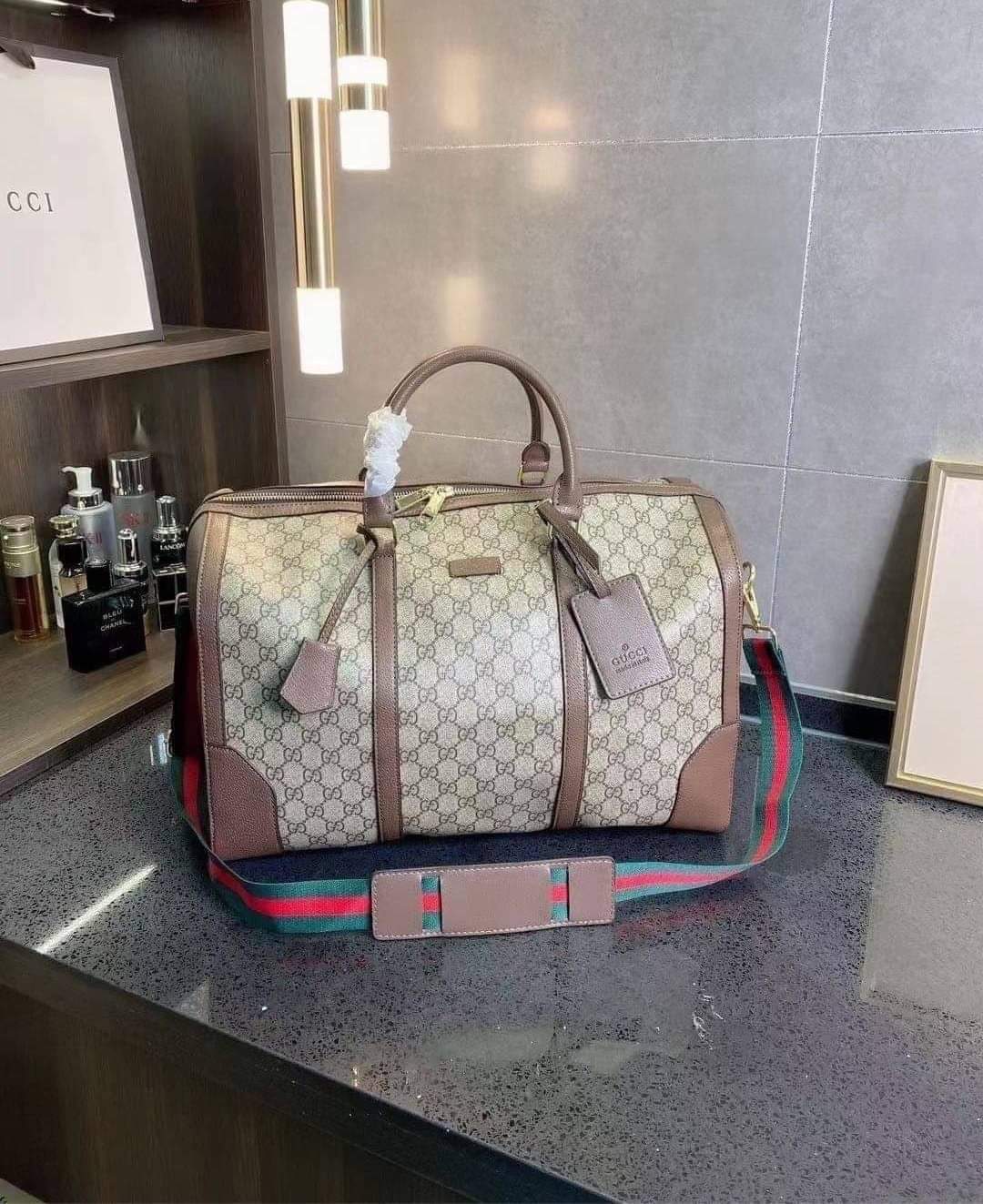 GUCCI Ophidia GG travel bag 17” (แอดไลน์ก่อนสั่งซื้อ)