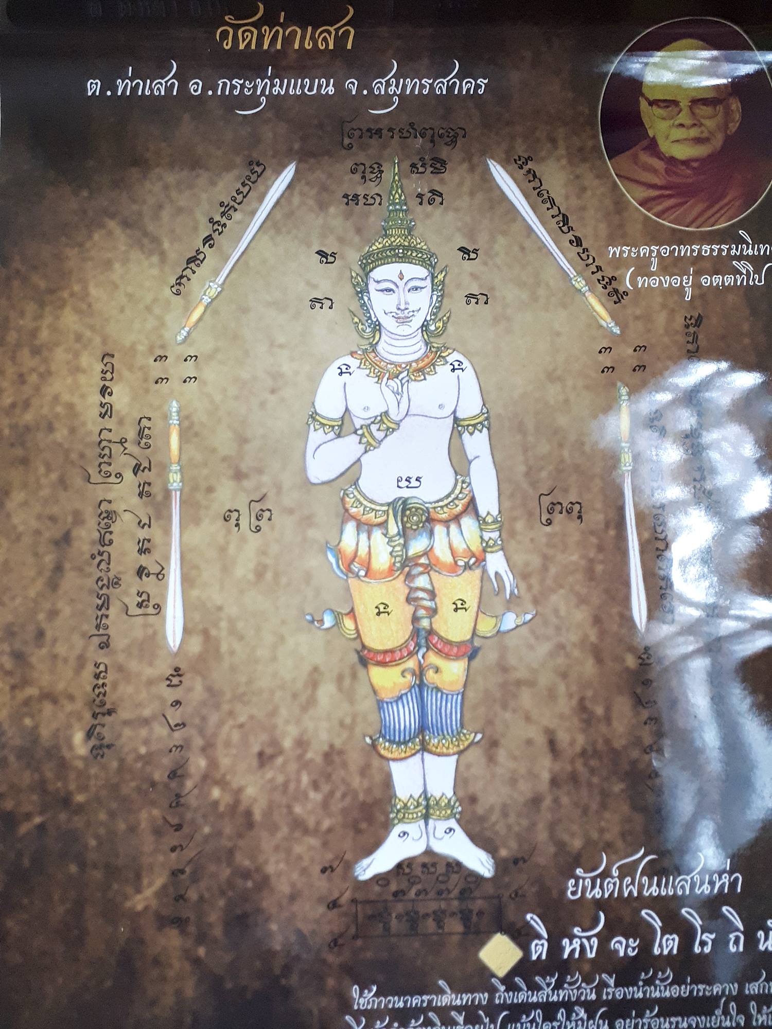 ปฏิทิน รูปภาพ ยันต์ฝนแสนห่า (ออกงานไหว้ครู ปี2561) หลวงพี่เก่ง วัดท่าเสา