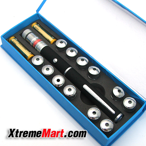 ปากกาเลเซอร์แสงสีเขียว 12 หัว ถอดเปลี่ยนได้ 12 in 1 Green Lasre Pointer