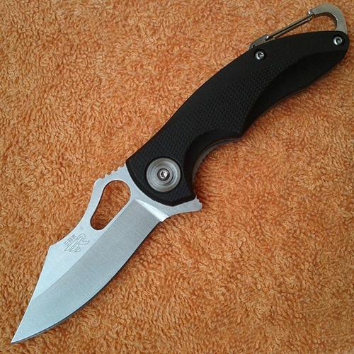 มีดพับ Sanrenmu 7033LUC-PH Stainless Folding Survival Knife High Performance Blade 65 mm Original steel color with black G10 handle new looking