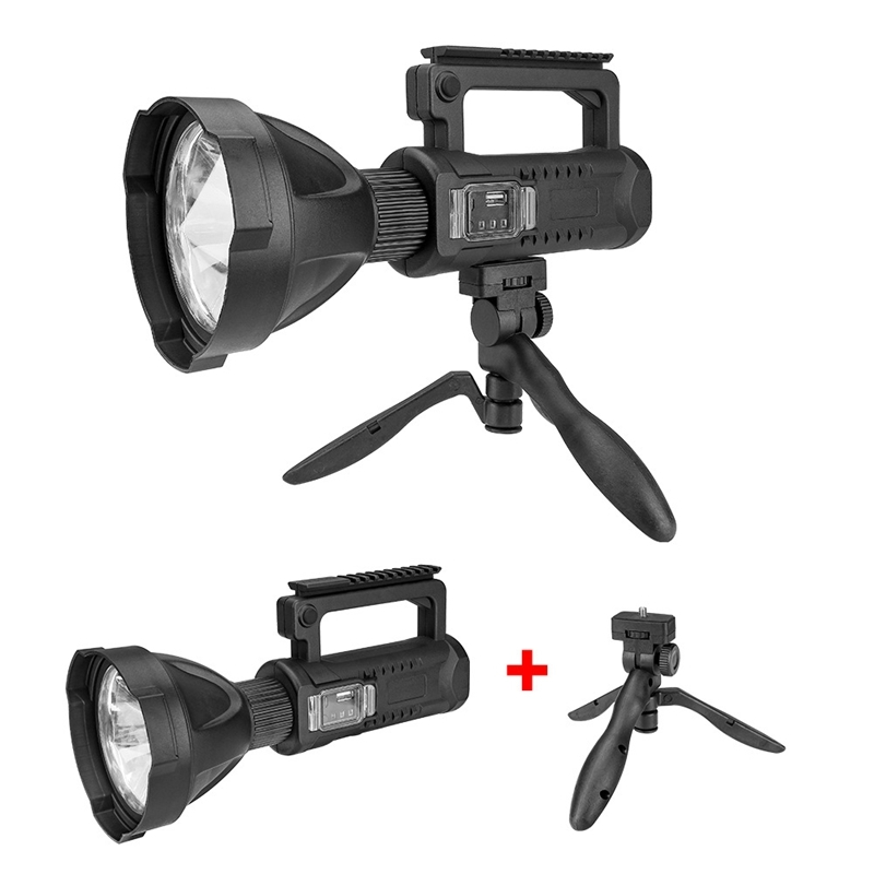 P50 Super Glare Flashlight Hand-Held Strong Light Flashlight, Outdoor Lighting, High Power USB Charging with Tripod