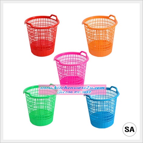 P04975 ตะกร้าผ้า มีหู (กว้าง 35 ยาว 35 สูง 37 ซม.) เกรดเอ อย่างหนา คุณภาพดี สีสวย No.535 ราคาส่งต่อโหล : 12 ใบ (เฉลี่ย 65 บ/ใบ)