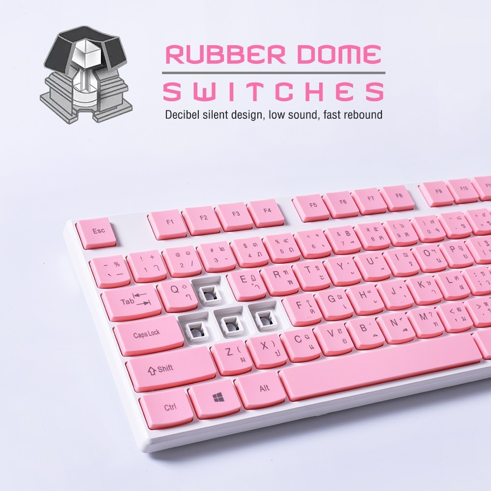 OKER KM-378 ชุดแป้นพิมพ์และเมาส์ CHOCOLATE KEYBOARD+Mouse คีย์บอร์ด+เม้าส์