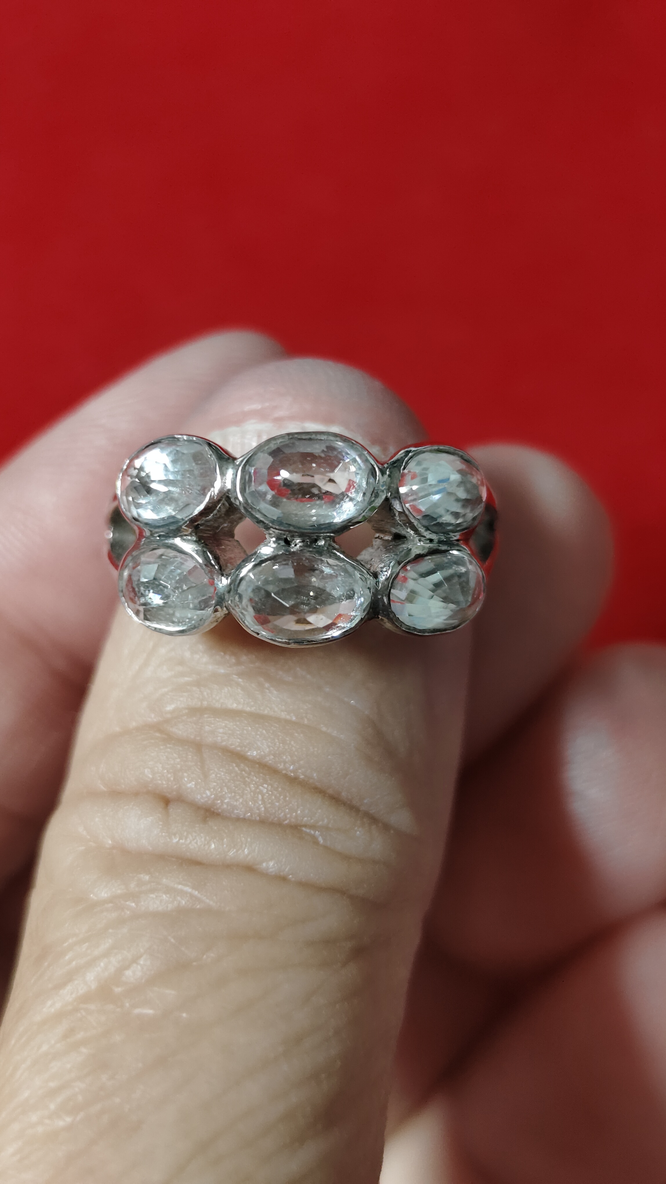 #แหวนเพทายขาว รหัสR-0054