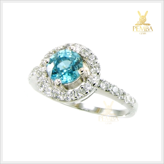 แหวนเพทายแท้ สวยใสดั่งน้ำทะเล ใส่ติดนิ้วน่ารักๆ แหวนพลอยแท้